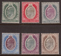 Malta 1903-1904 Mint Mounted, Wmk Crown CA, Sc# 21-26, SG 38-43, Yt 18-23 - Malta