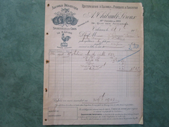 Rectification D'Alcools & Fabrique D'Absinthe A.THIBAULT-LEROUX 34, Quai Des Augustins à ORLEANS - Invoices