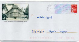 2002--PAP Repiqué Luquet --PARIS--Mairie Du 16° En 1900--75--cachet   PARIS BONVIN CTC - Prêts-à-poster: Repiquages /Luquet
