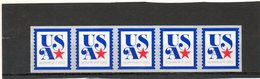 ETATS-UNIS    Bande De 5 Timbres   Non Profit      2017   Patriotic  (3K)  Sans N°   Neufs - Unused Stamps