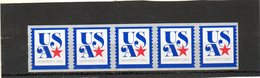 ETATS-UNIS    Bande De 5 Timbres   Non Profit      2017   Patriotic  (10K)     Sans N°      Neufs - Unused Stamps