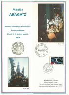 THEME ESPACE: Doc. Philat. Vol Franco-soviétique Mission ARAGATZ, 4 Mars 1989, TB - Other & Unclassified