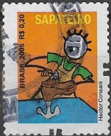 BRAZIL 2005 Professions -  20c. - Cobbler FU SOME PAPER ATTACHED - Used Stamps