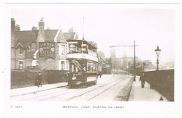 RB 1149 - Reproduction Postcard - Tram On Borough Road Burton-on-Trent Staffordshire - Autres & Non Classés