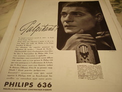 ANCIENNE PUBLICITE PALPITANT PHILIPS 636 POSTE RADIO 1934 - Other & Unclassified