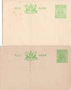 Tiger, Wild Animal, Big Cat, 2 Different Postal Card, Princely State Morvi, India Inde - Morvi