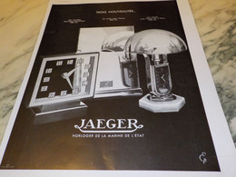 ANCIENNE PUBLICITE 3 NOUVEAUTES MONTRE PENDULE  JAEGER LECOULTRE  1934 - Clocks