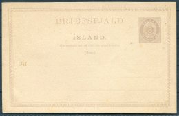 Iceland 8 Aur Lilac Numeral Stationery Postcard - Entiers Postaux