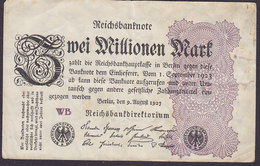 Germany - 2.000.000 MARK Reichsbanknote Berlin (9-8-1923) (WB) (2 Scans) - 2 Millionen Mark