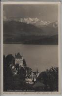 Schloss Oberhofen Mit Blümlisalp - Photo: Perrochet-Matile No. 7439 - Oberhofen Am Thunersee