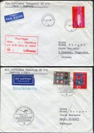 1966 Norway Germany Lufthansa First Flight Covers(2) Oslo / Hamburg - Cartas & Documentos