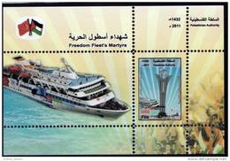 PALESTINE PALESTINIAN AUTHORITY 2011 TURKEY TURKISH FREEDOM MARTYR´S MARTYR FLEET MS SHIP MARINE BOATS FLAGS - Palestina