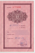 1989 Hungary - Foreign Money Currency Exchange Document - VALUTALAP - Zonder Classificatie
