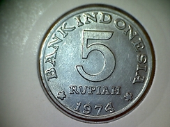 Indonésie 5 Rupiah 1974 - Indonesië