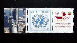 UNO-Wien 797 **/mnh, Grußmarke: Internationale Briefmarkenmesse, Sindelfingen. DOHA - Nuovi