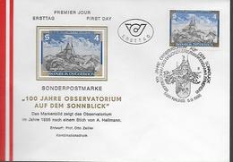 AUTRICHE    FDC    1986 Observatoire De Sonnblick Gravure - Grabados