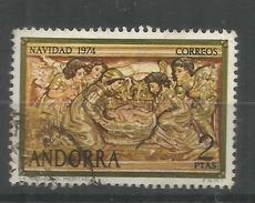 ANDORRA NAVIDAD 1974 - Oblitérés