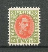 ISLANDE 1920 N° 145 ** Neuf MNH LUXE Cote 1,90 € Christian X - Unused Stamps