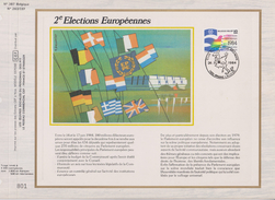 Feuillet Tirage Limité CEF 387 2133 élections Européennes Braine-l'Alleud - 1981-1990