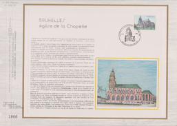 Feuillet Tirage Limité CEF 390 2138 Bruxelles église De La Chapelle - 1981-1990