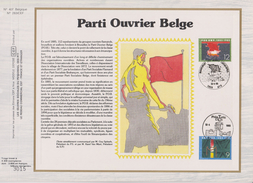 Feuillet Tirage Limité CEF 407 2167 2168 Parti Ouvrier Belge Ath - 1981-1990
