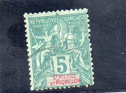 ST.PIERRE ET MIQUELON 1892 O - Used Stamps