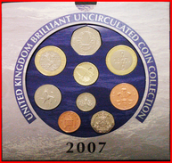 • COMPLETE SET: GREAT BRITAIN ★ BRILLIANT UNCIRCULATED COIN COLLECTION 2007! UNPUBLISHED! LOW START★ NO RESERVE! - Nieuwe Sets & Proefsets