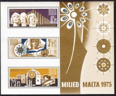 Malta 1973 Mi#Block 3 Mint Never Hinged - Malta