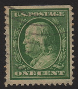 1908 US, 1c Stamp, Used, Benjamin Franklin, Sc 331 - Gebruikt