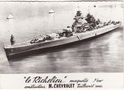 " Le Richelieu " Maquette 1/100è Constructeur M. CHEVROLET Taillecourt (Doubs) - CPSM GF - Schiffe