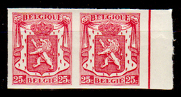 Belgio-197 - 1936-46: Yvert & Tellier N. 423 (++) MNH - Coppia Non Dentellata - Senza Difetti Occulti. - 1934-1935 Leopold III