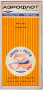 AEROFLOT SOVIET  AIRLINES 1973 SUMMER TIMETABLE 28 PAGES - Timetables