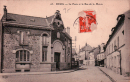 CPA 95 DEUIL La Poste Et La Rue De La Mairie - Deuil La Barre