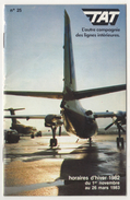 TAT  EXPRESS RESEAU NATIONAL AIRLINES 1982 WINTER TIMETABLE 24 PAGES - Orari