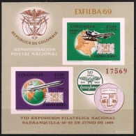 COLOMBIE Avions, Avion, Plane. Yvert BF 30. ** MNH Non Dentelé, Imperforate. - Vliegtuigen