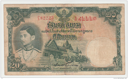 THAILAND 20 BAHT 1939 VF Pick 36 - Thaïlande