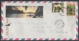 ATUONA - HIVA - OA - MARQUISES - POLYNESIE / 1987 LETTRE AVION POUR LA FRANCE  (ref 6653) - Cartas & Documentos