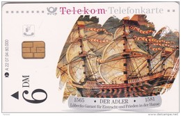 Germany, A 22/94, Direktion Telekom Hamburg (Schiff "Der Adler" / Holstentor), 2 Scans - A + AD-Series : Werbekarten Der Dt. Telekom AG