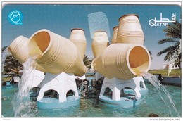 Qatar, QTR-50, Water Fountain, 2 Scans. - Qatar