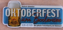 OKTOBERFEST AM BODENSEE - 19-09 / 03-10 05 - DIE GRÖSSE FESTZELTPARTY AM BODENSEE ! - BIERE - BEER - CHOPE      (16) - Birra