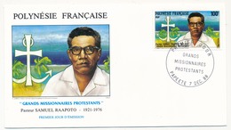 POLYNESIE FRANCAISE - 3 Enveloppes FDC - Grands Missionnaires Protestants - 1988 - Christendom