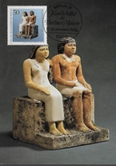 ALLEMAGNE  BERLIN    Carte  Maxi  1984  Objets Musée De Berlin Statue - Aegyptologie