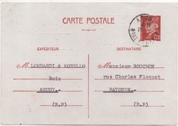 CARTE POSTALE 1F20 PETAIN - Standard Postcards & Stamped On Demand (before 1995)