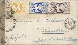 LETTRE MOYEN CONGO POUR DIOURBEL + CENSURE .LIBERATION - Lettres & Documents