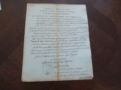 Montpellier Extrait Préfecture Hérault Manuscrit 18/08/1810 Jean Louis Marcouire Saint Chinian Conscrit Réfractaire - Decretos & Leyes