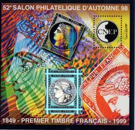 France.bloc Cnep N°28 Du Salon Philatelique D'automne 1998 - CNEP