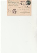 CARTE POSTALE  1911 - MULHAUSEN  TAXEE 10 C N° 29  AVEC TIMBRE ALLEMAND . - 1859-1959 Lettres & Documents