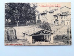 C.P.A. 81 SAINT-SULPICE (Tarn) Promenade Du Plô Et Lavoir De Parpan, En 1912 - Saint Sulpice