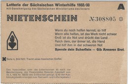 Bildpostkarte Ganzsache Postkarte WHW DR 1932 / 33 Sachsen Winterhilfe - Nietenschein - Serie 4 Bild N/2 Tracht Hessen - Postwaardestukken