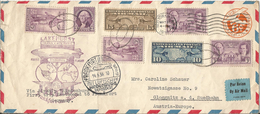 14.V.1936 - ,,ZEPPELIN HINDENBURG,,  New York - Germany-Austria, 4 Scan - 1c. 1918-1940 Briefe U. Dokumente